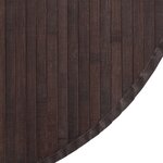 vidaXL Tapis rond marron foncé 80 cm bambou