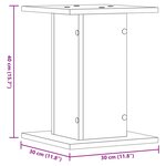 vidaXL Supports pour plantes 2 Pièces gris béton bois d'ingénierie