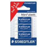 Pack de 2 + 1 mini gommes mars plastic staedtler