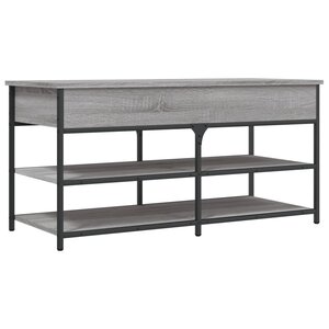 vidaXL Banc à chaussures sonoma gris 100x42 5x50 cm bois d'ingénierie