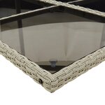 vidaXL Ensemble à manger de jardin 11Pièces avec coussins gris poly rotin