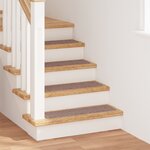 Tapis d'escalier vidaXL avec dos en latex Marron clair 20x75