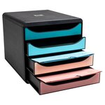 Module De Classement Big Box 4 Tiroirs Skandi - Couleurs Assorties - Exacompta