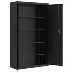 vidaXL Classeur noir 105x40x180 cm acier