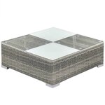 Salon de jardin meuble d'extérieur ensemble de mobilier 8 pièces avec coussins résine tressée gris 02_0017674