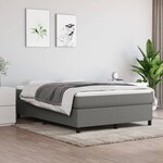 vidaXL Cadre de lit Gris foncé 140x190 cm Tissu