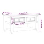 vidaXL Table basse avec tiroirs Corona 85x50x45 cm bois de pin massif