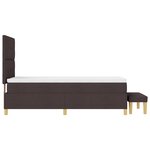 Lit à ressorts vidaXL avec matelas et banc marron foncé 100x200 cm en tissu