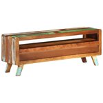 vidaXL Meuble TV Multicolore 110x30x40 cm Bois massif de récupération