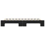 vidaXL Lit de jour avec gigogne sans matelas noir 90x200 cm