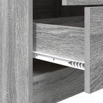 vidaXL Bureau avec rangement Gris Sonoma en bois reconstitué
