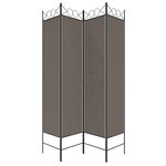 vidaXL Cloison de séparation 4 panneaux Anthracite 160x200 cm Tissu