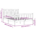 vidaXL Cadre de lit sans matelas 140x200 cm bois massif de pin