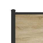 vidaXL Cadre de lit en métal sans matelas chêne sonoma 160x200 cm