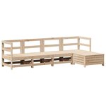vidaXL Salon de jardin 5 Pièces bois de pin massif