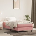 vidaXL Matelas de lit à ressorts ensachés rose 80x210x20 cm velours
