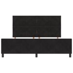 lit vidaXL Noir 180x200 cm en Velours