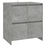vidaXL Buffets 2 Pièces Gris béton 70x41x75 cm Aggloméré