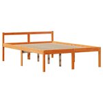 vidaXL Cadre de lit et tête de lit cire marron 150x200 cm bois de pin