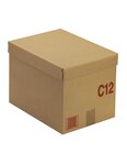 (lot   20 couvercle) caisse carton palettisable c avec couvercle 400 x 300 x 50 mm