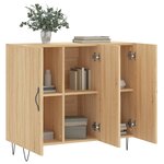 vidaXL Buffet chêne sonoma 90x34x80 cm bois d'ingénierie