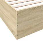 vidaXL Cadre de lit chêne sonoma 200x200 cm bois d'ingénierie