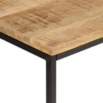 vidaXL Table console 90x30x75 cm bois de manguier massif brut et fer
