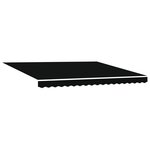 Store rétractable manuel vidaXL avec LED Noir 400x350 cm