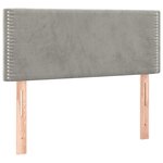 vidaXL Sommier à lattes de lit et matelas Gris clair 100x200cm Velours
