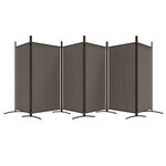 vidaXL Cloison de séparation 6 panneaux Anthracite 520x180 cm Tissu