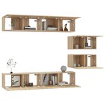 vidaXL Ensemble de meubles TV 6 Pièces Chêne sonoma Bois d'ingénierie