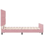 Lit vidaXL Rose 140x200 cm Velours