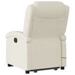 vidaXL Fauteuil inclinable de massage électrique crème similicuir