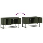 vidaXL Meuble TV vert olive 100 5x39x60 5 cm acier
