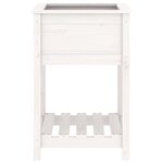 vidaXL Jardinière avec étagère Blanc 54x54x81 cm Bois massif de pin