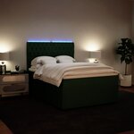 vidaXL Sommier à lattes de lit et matelas Vert foncé 140x200cm Velours