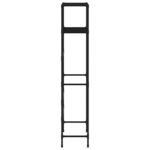 vidaXL Support de rangement 2 niveaux sur toilette Noir 53 5x28x143 cm
