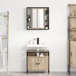 vidaXL Ensemble de Cabinets de Salle de Bain 2 Pièces Chêne Sonoma Bois Ingénierie