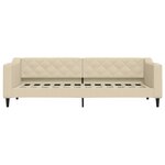 vidaXL Lit de jour avec gigogne et tiroirs sans matelas crème 80x200cm