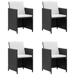 Salon de jardin meuble d'extérieur ensemble de mobilier encastrable 9 pièces et coussin résine tressée noir 02_0018331