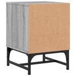 vidaXL Tables de chevet et portes vitrées 2 Pièces sonoma gris 35x37x50cm