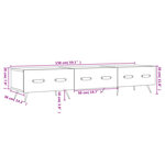 vidaXL Meuble TV noir 150x36x30 cm bois d'ingénierie