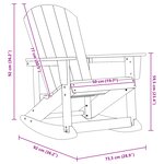 vidaXL Chaise Berçante Adirondack Blanche 73 5x92x90 cm HDPE