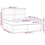 vidaXL Sommier à lattes de lit matelas et LED Gris clair 160x200 cm