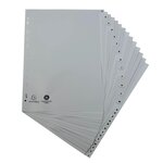 Intercalaires Imprimés Alphabétiques Pp Recyclé - Az 26 Positions - A4 - Gris - X 20 - Exacompta