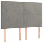 vidaXL Sommier à lattes de lit et matelas Gris clair 140x190cm Velours