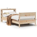 vidaXL Cadre de lit sans matelas 100x200 cm bois massif de pin