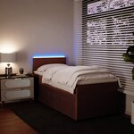 vidaXL Sommier à lattes de lit avec matelas Rose 100x200 cm Velours