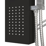 vidaXL Système de panneau de douche Aluminium Noir
