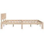 vidaXL Cadre de lit Bois de pin massif 140x190 cm